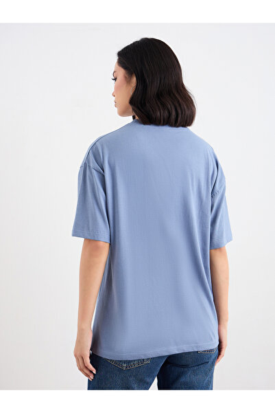 Styli Slogan Print Longline Oversized T-Shirt