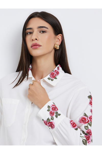 Take Two By Styli Floral Print Regular Fit Buttoned Shirt