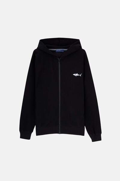 WWF Market Μεγάλο λευκό καρχαρία SuperSoft Full Zip Hoodie - Μαύρο