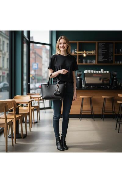 STOKS SHOES STORE Women's Soft Leather Minimal Stylish Elegant Shoulder Bag with Small Wallet