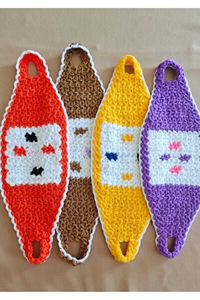 TUTUYA TEXTIL El Örgüsü 4 Adet Karısık Model Lif Çeyizlik Gündelik Kullanım