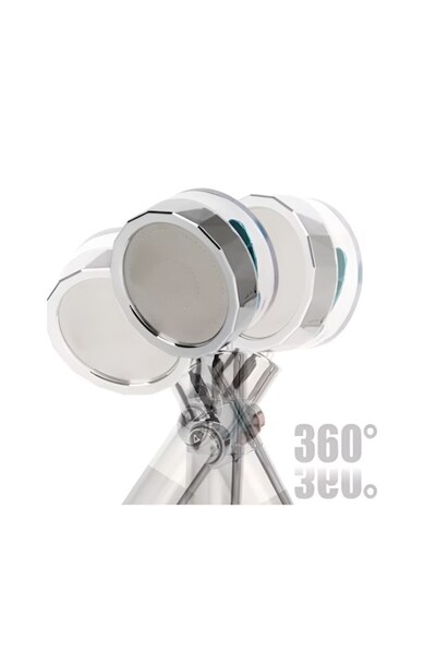 stuffix 360° Adjustable Shower Head, Blue/Silver