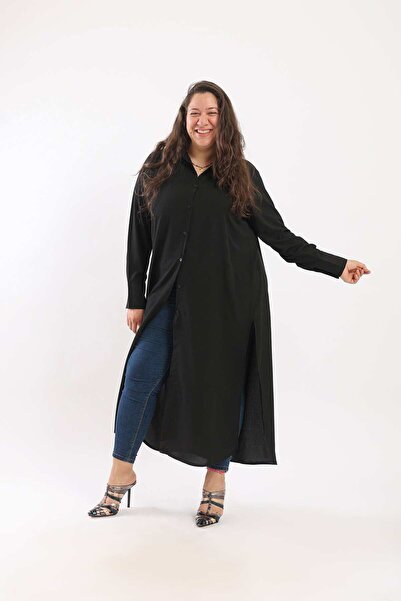 CARINA Fitted Solid Long-Sleeve Shirt
