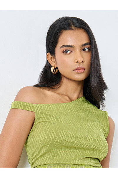 Take Two By Styli Asymmetric Neck One Shoulder Knit Top