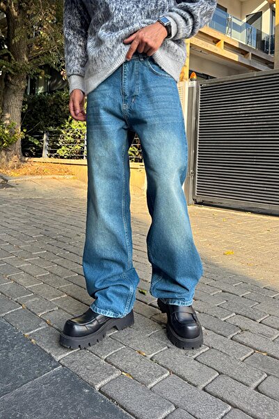 Flaw Wear Eskitme Çizgili Baggy Jean