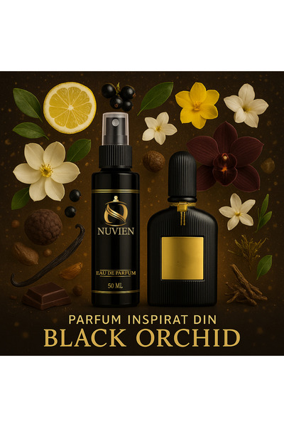 Nuvien Apa de parfum, 50 ml - N135, inspirat din Black Orchid