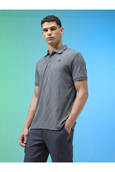 Technosport By Styli Men Jacquard Slim Fit Polo