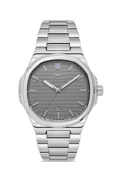 FERRO Silver Steel Cord Men's Wristwatch F11648Awt-A4 Functions Active 3 Atm Water Resistant