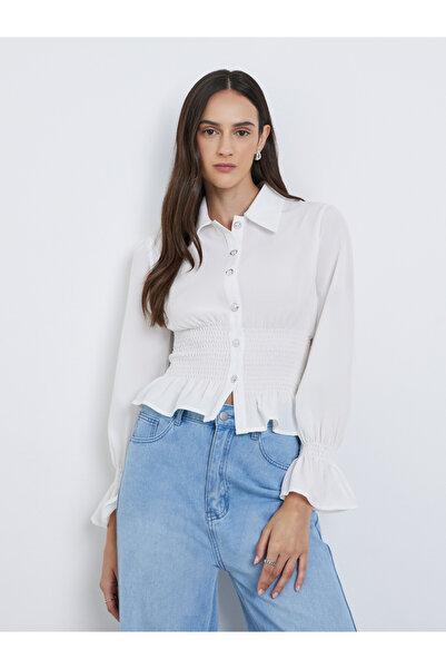 Styli Women Shirred Waist Detail Shirt