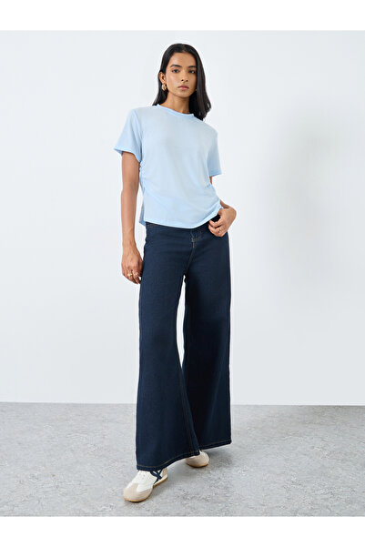 Take Two By Styli Women Side Gathered Detail Regular Fit T-Shirt