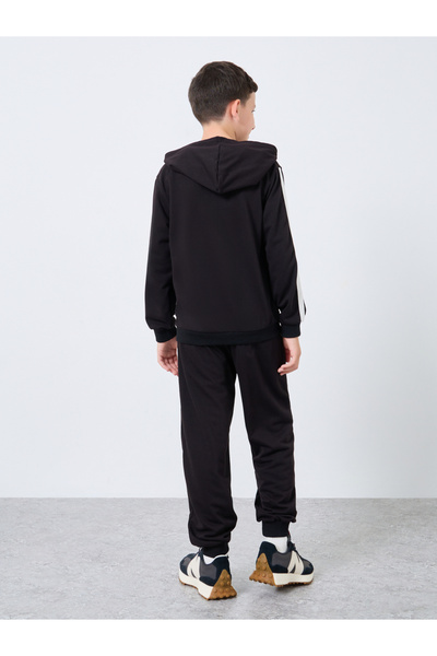 Styli Teen Black Graphic Hoodie and Jogger Set