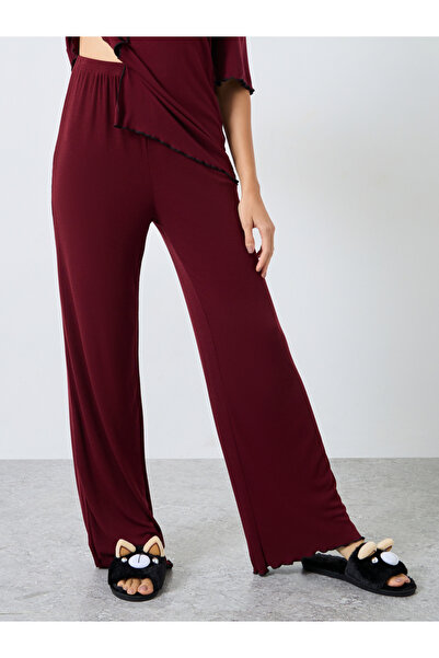 Styli Supersoft Ribbed Lettuce Hem Shirt and Pyjama Set