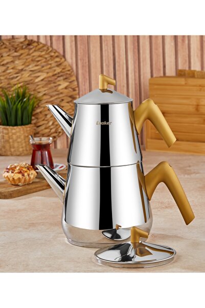 Cooker Modern Bumerang Family Size Stainless Steel 1.4 -2.7 Lt. Tea Pot Set