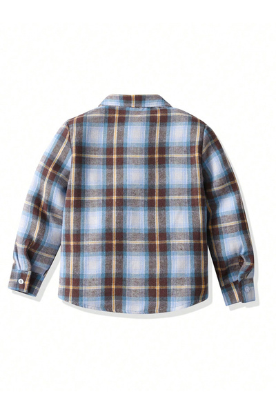 Take Two By Styli Boys Multi Checked Button Front Shirt