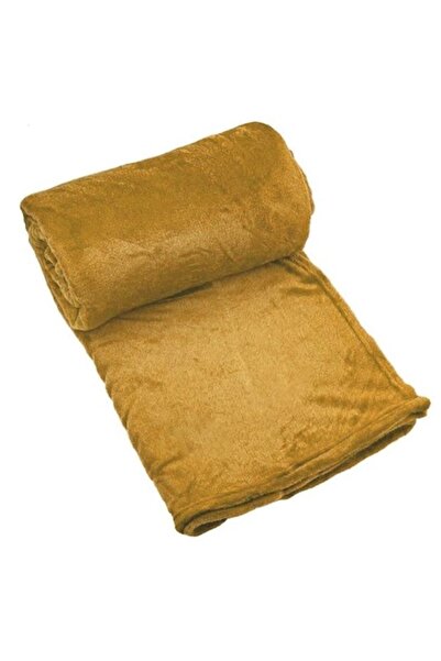 OEM Velvety Blanket for Two People, Mustard Yellow, 220x230cm