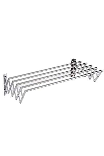 Aden Uscător de rufe retractabil din aluminiu, montat pe perete, 120 cm -
