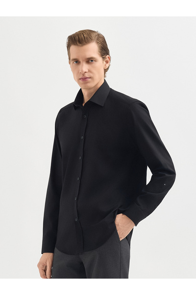 Karaca Erkek Slım Fıt Gömlek-Siyah
