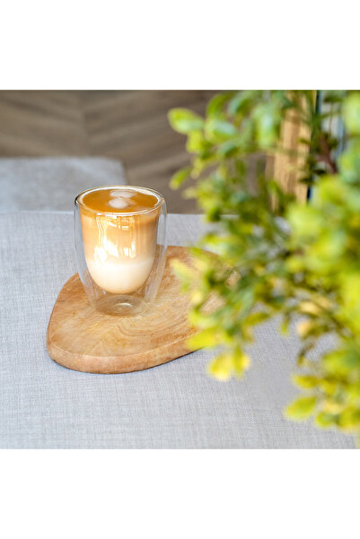 KESNUP Σετ 6 διπλών τοιχωμάτων θερμικά φλιτζάνια, για καφέ, καπουτσίνο, χυμούς, 350 ml, γυάλινα, διαφανή