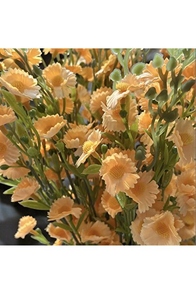 Lilac Home Yapay Yoğun Kır Çiçeği (Papatya) 50 Cm Turuncu