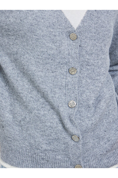 Styli Grey Regular Fit Buttoned Knit Cardigan
