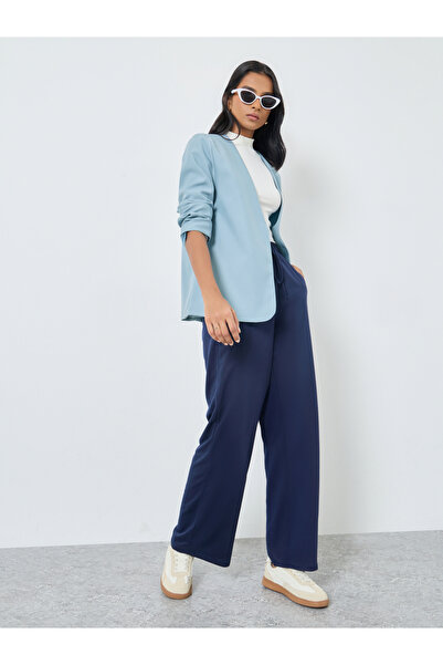 Take Two By Styli Solid Front Open Regular Fit Blazer