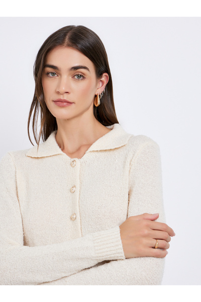 Styli بلوزة مضلعة مزخرفة بأزرار