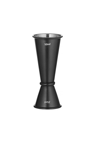 HENDI Cană de măsurat neagră Hendi, oțel inoxidabil, cu două fețe, 25 ml și 5...