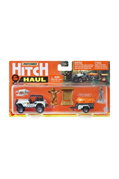 Matchbox HITCH&HAUL SET 2 VEHICULE MBX OFF ROAD 1988 JEEP 4X4 TRAILER TRAWLER SCARA 1:64