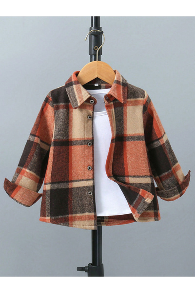 Take Two By Styli Boys Multi Checked Button Front Shirt