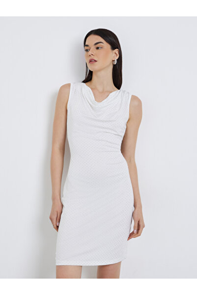 Take Two By Styli White Sleeveless Bodycon Mini Dress