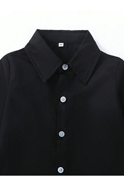 Take Two By Styli Boys Solid Shirt and Houndstooth Pants Set