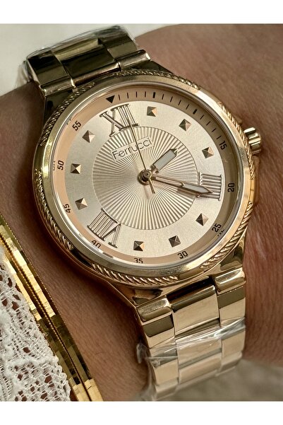 Ferrucci ROSEGOLD RENK ROMEN RAKAMLI KADIN SAATİ