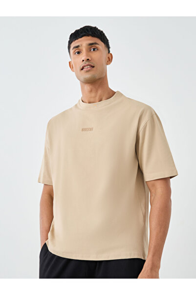 Styli Oversized Stretch Athleisure T-Shirt with Slogan Print