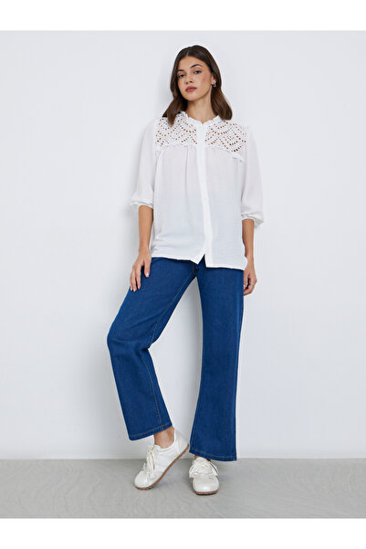 Take Two By Styli Solid Burnout Oversized Shirt