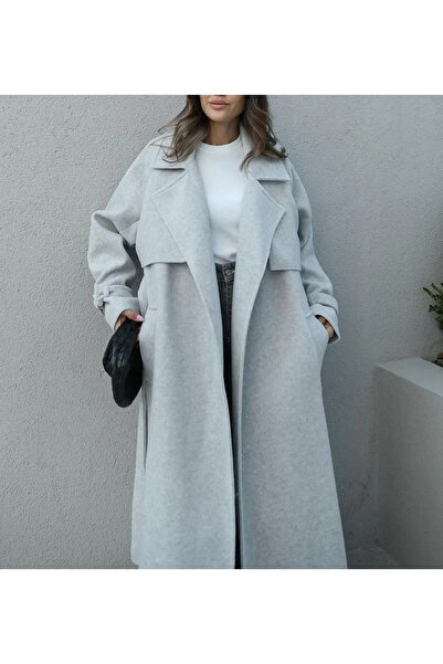 My Blog Grauer Vorkuta Windbreaker-Kaschmirmantel - 407007