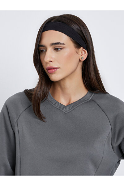 Take Two By Styli Grey Regular Fit V Neck Sweatshirt