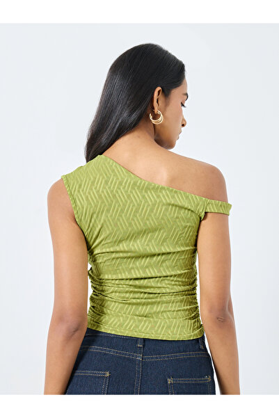 Take Two By Styli Asymmetric Neck One Shoulder Knit Top