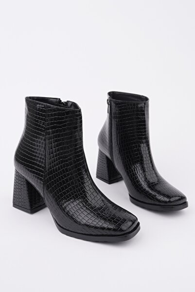 MUGGO DIVINA Küt Burun Товстопідошвні жіночі черевики на блискавці