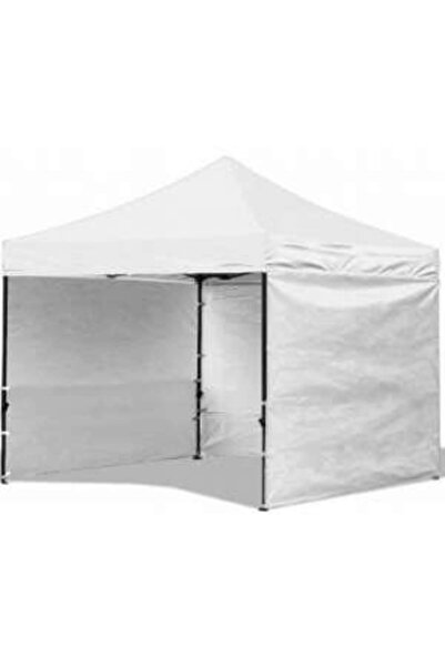 gardenline Garden/commercial pavilion, metal frame, 3 walls, foldable, white, 3x3x3.16 m