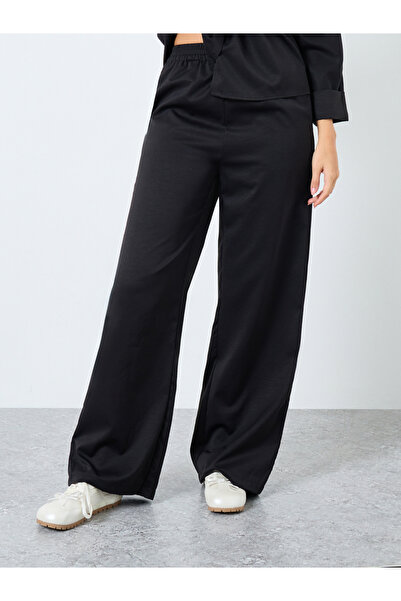 Styli Black Drawstring Detail Shirt and Pants Co-Ords
