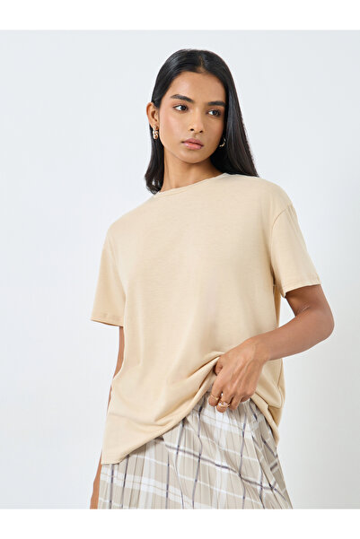 Take Two By Styli Back Slogan Print Oversized T-Shirt