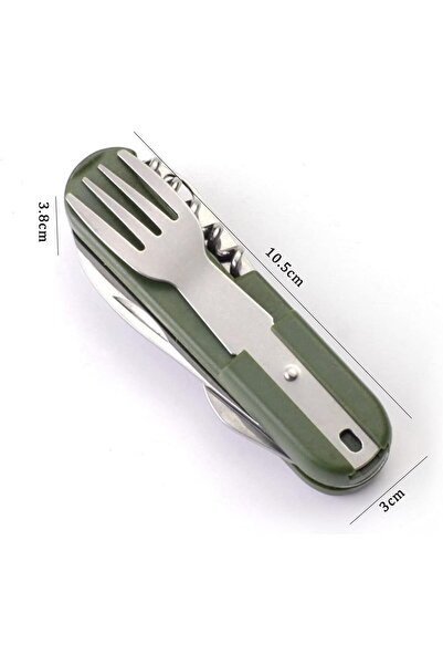CRAVUS Outdoor Çok Fonksiyonlu Kamp Çakısı – Çatal, Bıçak, Tirbuşon ve Açacak...