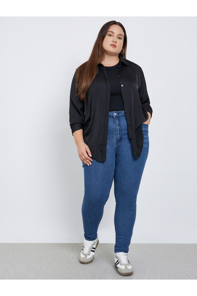 Styli Plus Size High Rise Skinny Jeans
