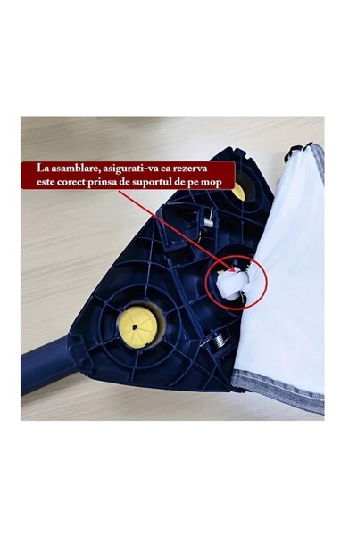 stuffix Stuffix® Triangular Mop Refill, Adjustable, 360 Degree Rotation, Telescopic Handle, White