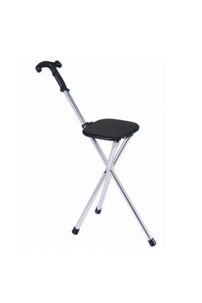 QUAL BRAND Folding Cane with Built-in Chair, Durable Aluminum, Adjustable