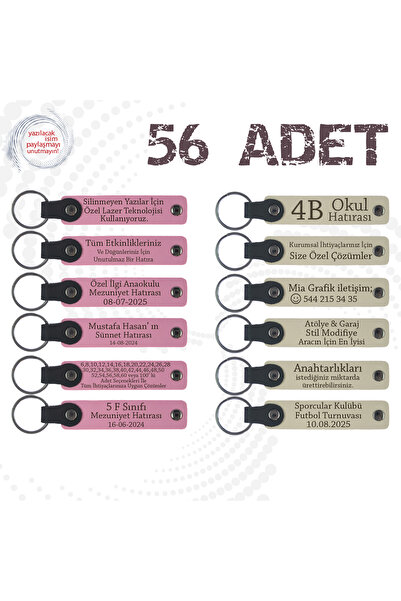 miawiki سلسلة مفاتيح جلدية مكتوبة خاصًا بالشركة، أرجواني وأزرق داكن، مجموعة م...