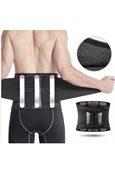 QUAL BRAND Centură magnetică de susținere lombară, 24 de magneți, tije metalice, mărimea L (90-105 cm), neagră