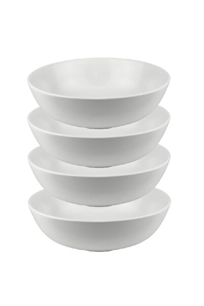 Culinaro Set 4 boluri portelan salata White Moss 20xh6,5cm, 1100ml