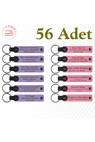 miawiki سلسلة مفاتيح جلدية مكتوبة خاصًا بالشركة، أرجواني وأزرق داكن، مجموعة م...