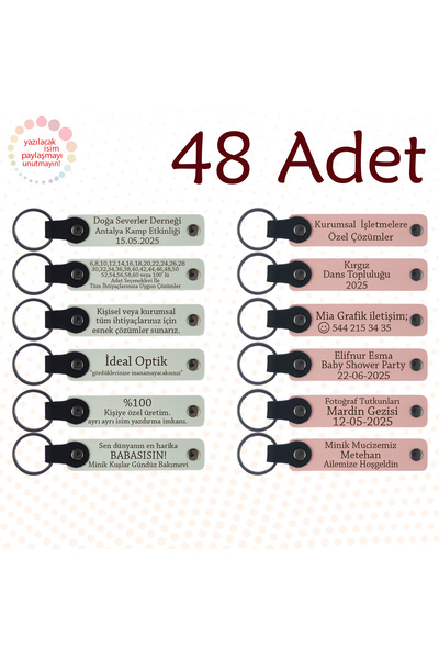 miawiki سلسلة مفاتيح ترويجية مع معلومات مدرسية مكتوبة، أرجواني وأزرق داكن، مجموعة من 48 قطعة لترويج المدرسة